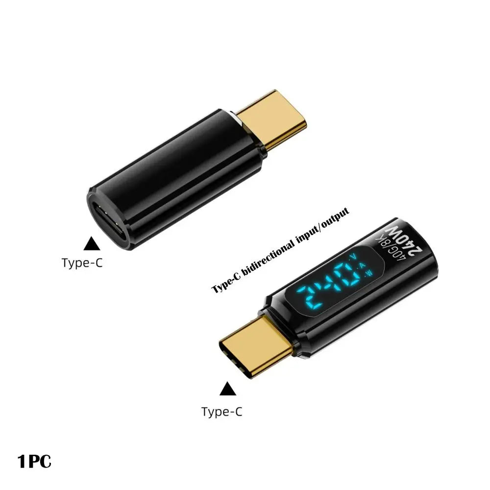 1 PCS Digital LED Display USB 4 Type-C Adapter 8K 60HZ PD 240W OTG Converter 40Gbps Full Function Power Meter Tester