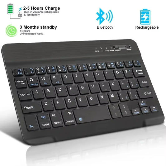 7/10inch Bluetooth 5.1 Keyboard Mini Wireless Keyboard for iPad Pro Air Notebook Rechargeable Gaming Keyboard For Laptop Tablet