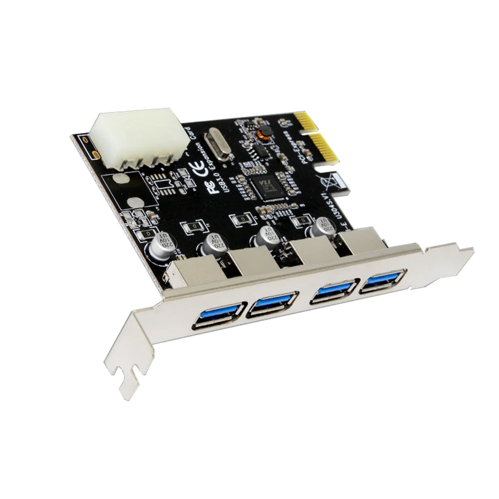 4 Port USB 3.0 PCIe Expansion Card PCI Express PCIe USB Hub Adapter 4-port USB3.0 Controller high-speed computing