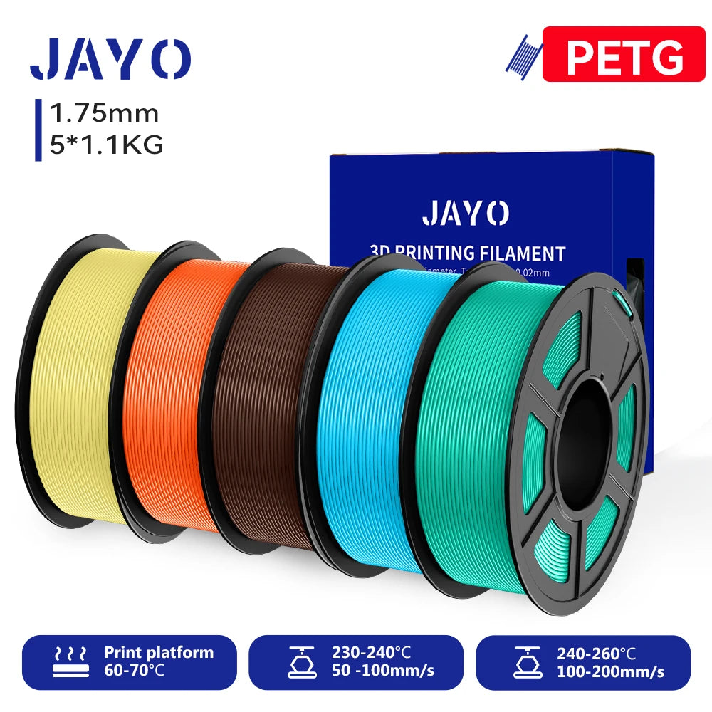 JAYO 3D PETG/PLA/PLA PLUS Printer Filament  Macaron Series & No bubbles non-toxic 3D Printing Materials for 3D Printer&3D Pen
