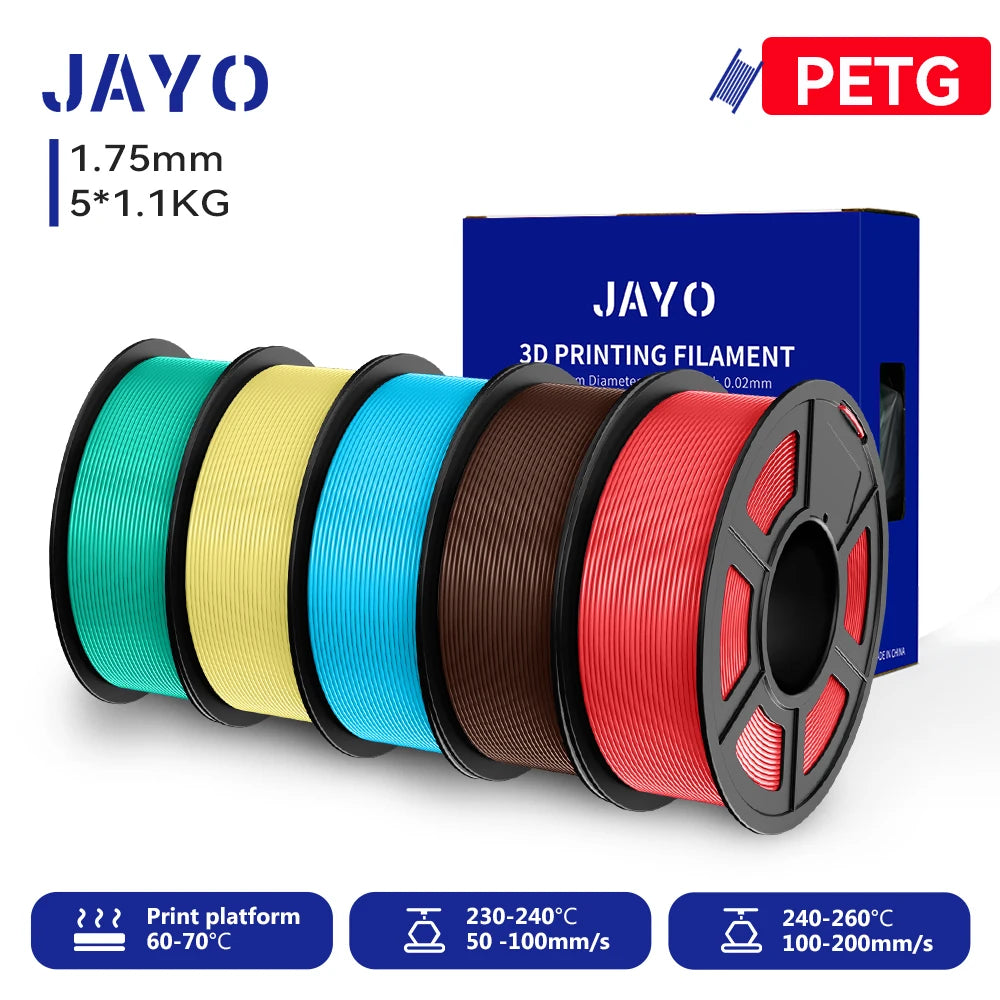 JAYO 3D PETG/PLA/PLA PLUS Printer Filament  Macaron Series & No bubbles non-toxic 3D Printing Materials for 3D Printer&3D Pen