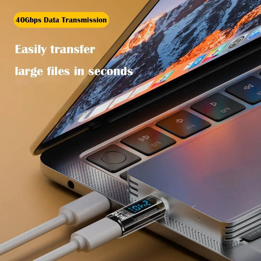 1 PCS Digital LED Display USB 4 Type-C Adapter 8K 60HZ PD 240W OTG Converter 40Gbps Full Function Power Meter Tester