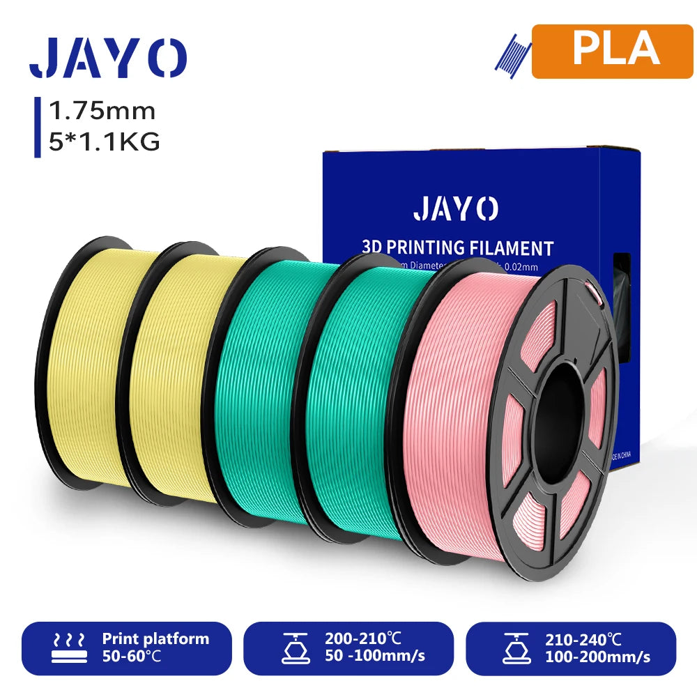 JAYO 3D PETG/PLA/PLA PLUS Printer Filament  Macaron Series & No bubbles non-toxic 3D Printing Materials for 3D Printer&3D Pen