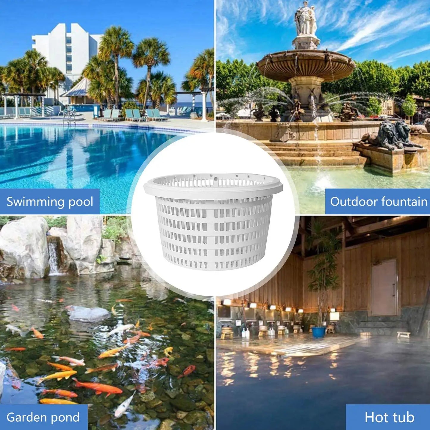 Pool Strainer Basket Filter Swimming Pool Leaf Skimmer Basket Pool Pond Debris Catcher Pool Skimmer Net Replacement