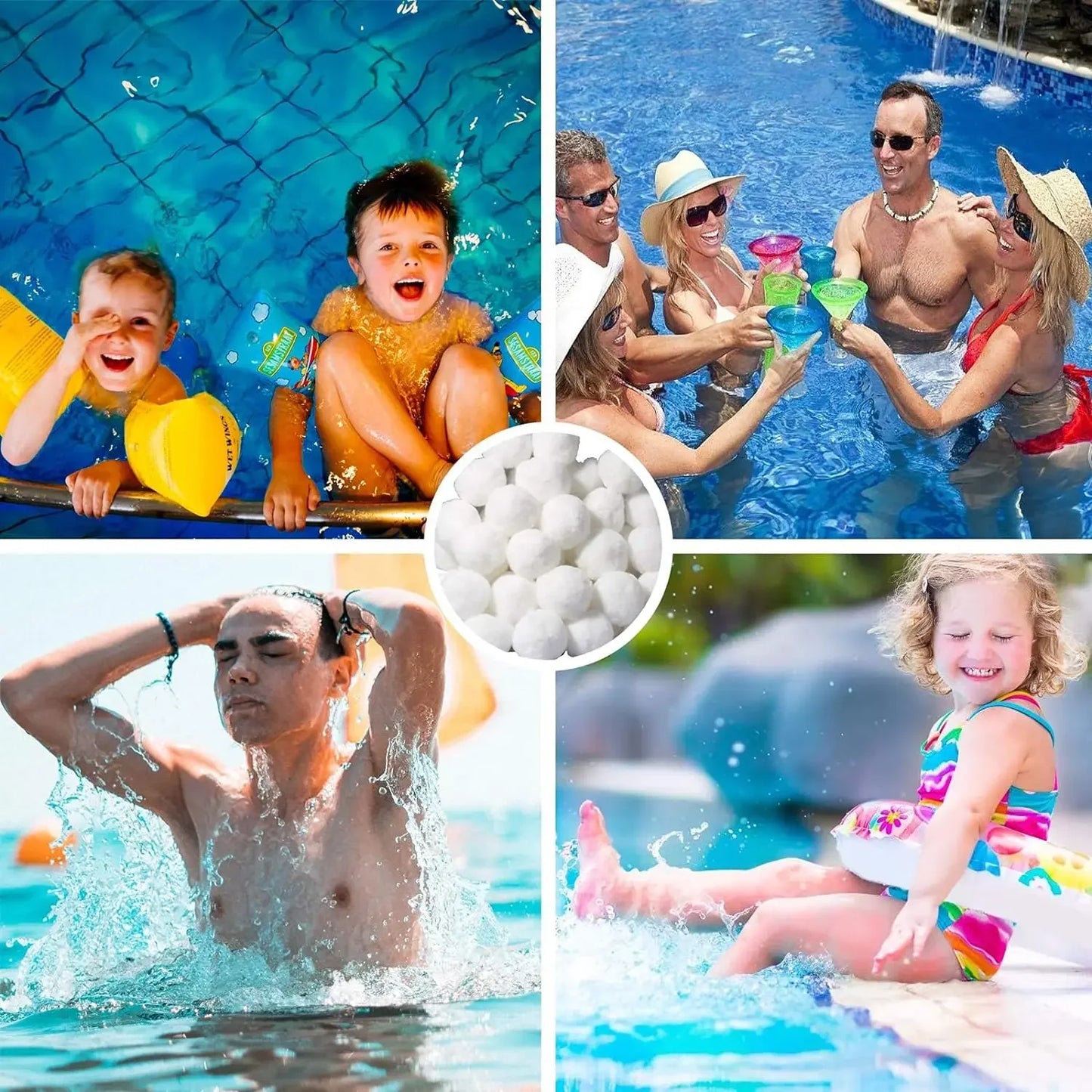 Pool Filter Balls for Sand Filter Pump,Reusable Fiber Filter Media for Swimming Pools Fish Tanks Sand Filters Cleaning
