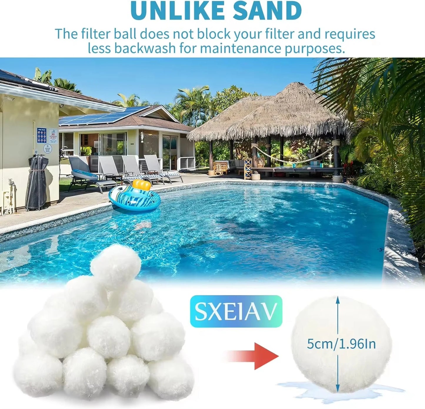 Pool Filter Balls for Sand Filter Pump,Reusable Fiber Filter Media for Swimming Pools Fish Tanks Sand Filters Cleaning