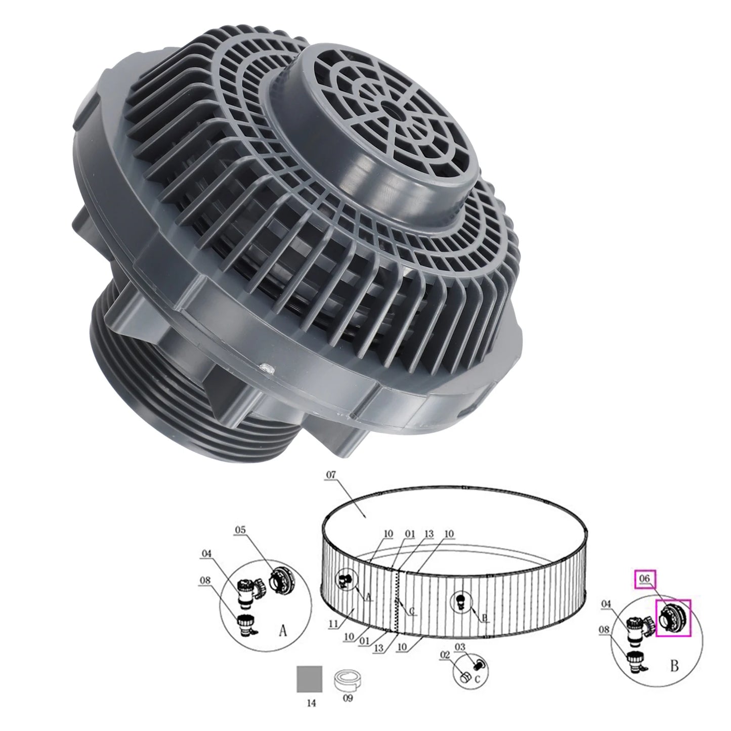 For Pool Owners 38mm Pool Filter Compatible Pool Filter System Debris Removal Filter Designed For 38mm Connection