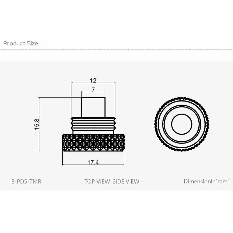 BYKSKI G1/4 Temperature Measurement Plug Sealing Lock Water Cooling PC Application Accessories Metal Fitting B-PD5-TMR