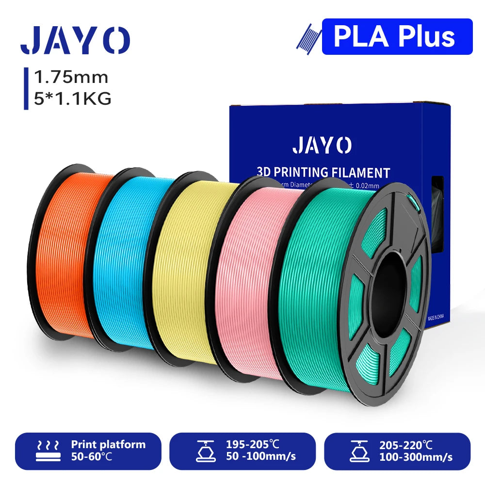 JAYO 3D PETG/PLA/PLA PLUS Printer Filament  Macaron Series & No bubbles non-toxic 3D Printing Materials for 3D Printer&3D Pen