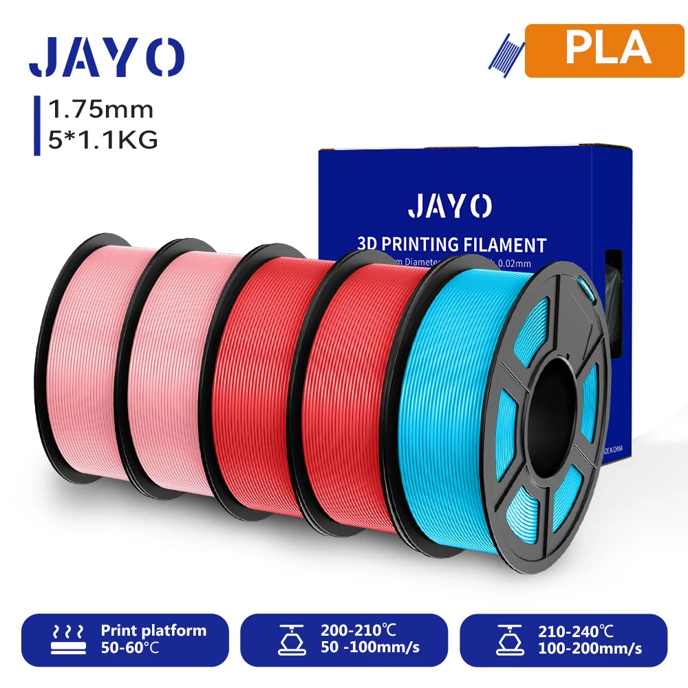 JAYO 3D PETG/PLA/PLA PLUS Printer Filament  Macaron Series & No bubbles non-toxic 3D Printing Materials for 3D Printer&3D Pen