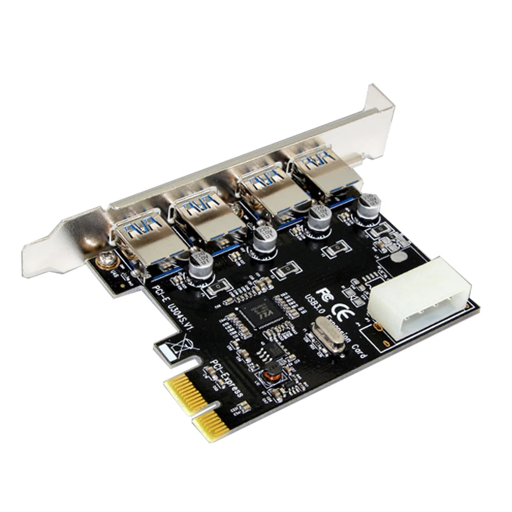 4 Port USB 3.0 PCIe Expansion Card PCI Express PCIe USB Hub Adapter 4-port USB3.0 Controller high-speed computing