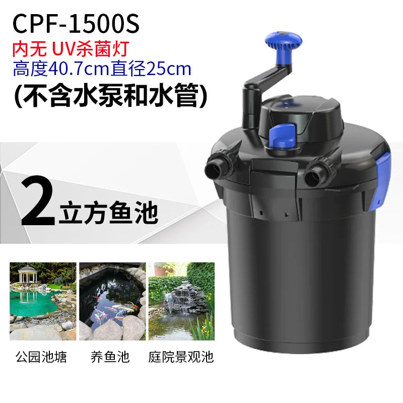 Outdoor pool external filter bucket water circulation purification filter equipment fish tank free of water change