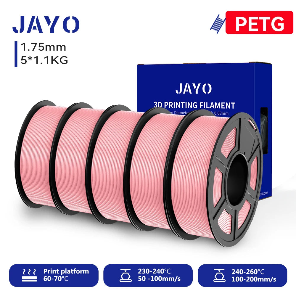 JAYO 3D PETG/PLA/PLA PLUS Printer Filament  Macaron Series & No bubbles non-toxic 3D Printing Materials for 3D Printer&3D Pen
