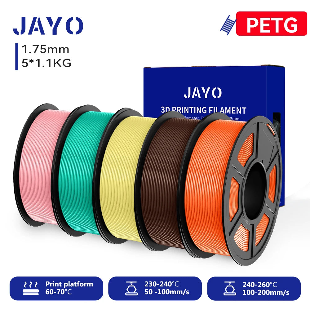 JAYO 3D PETG/PLA/PLA PLUS Printer Filament  Macaron Series & No bubbles non-toxic 3D Printing Materials for 3D Printer&3D Pen