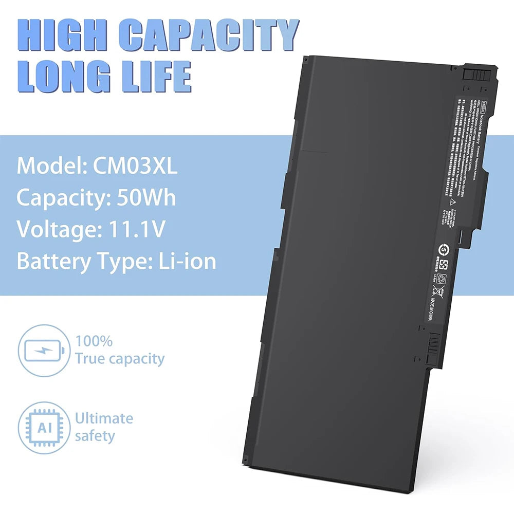 CM03 CM03XL Laptop Battery for HP EliteBook 740 745 750 755 840 845 850 855 G1 G2 Series Notebook CO06XL 716724-421 717376-001