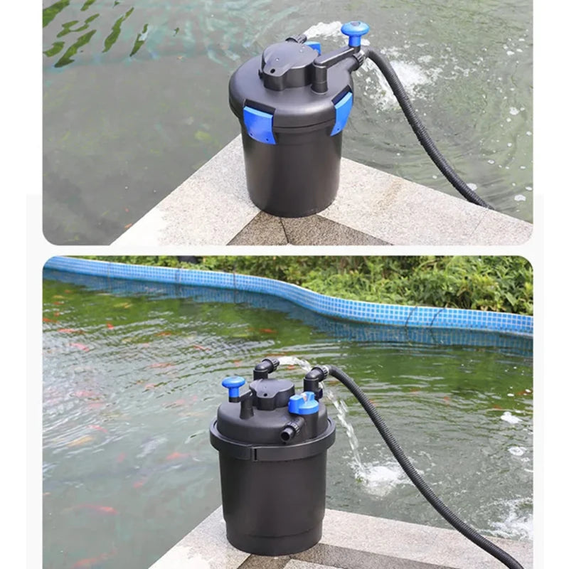 Outdoor pool external filter bucket water circulation purification filter equipment fish tank free of water change