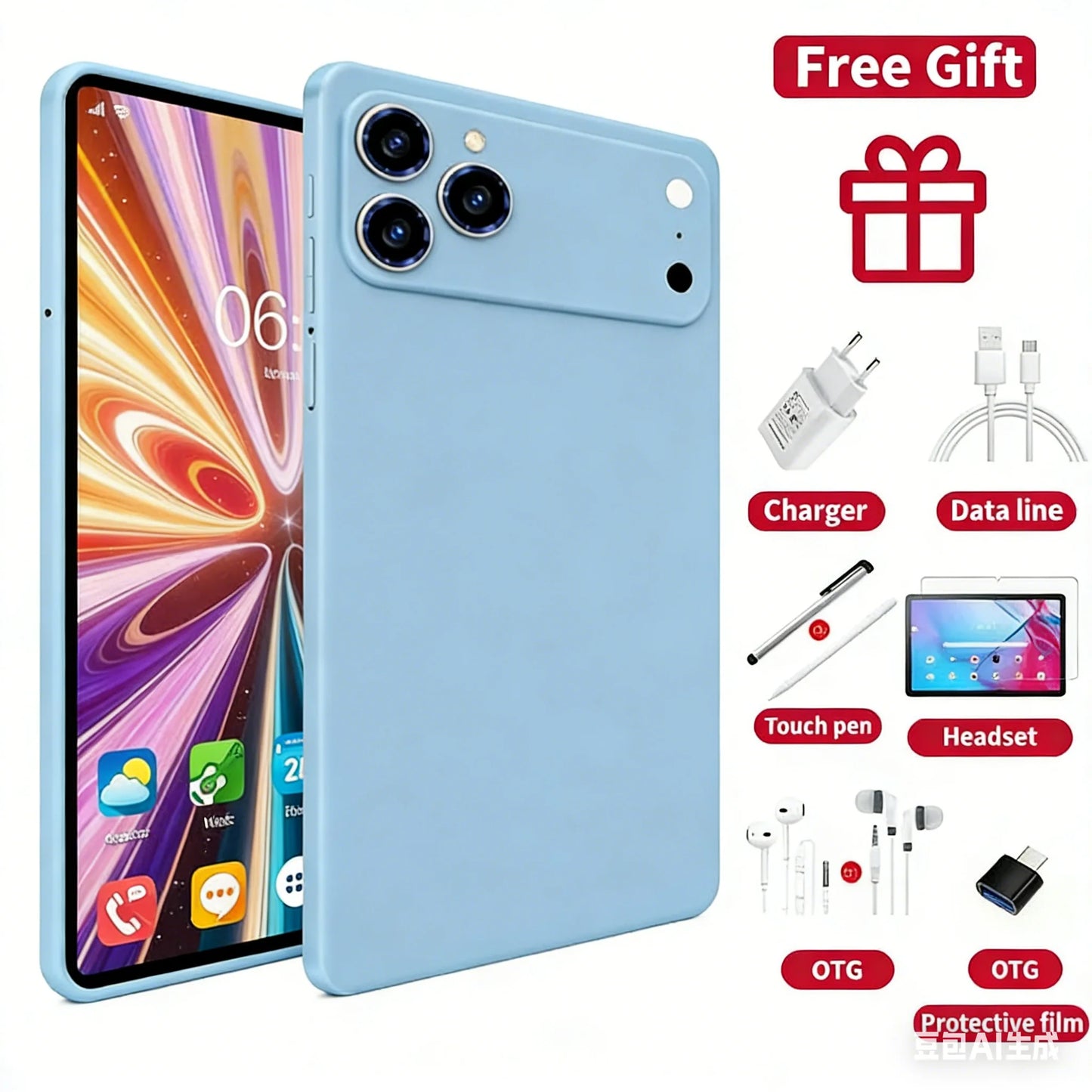 Pad 17 Pro Max Tablet Android 16 22GB 2TB ROM 10.1 inch Snapdragon8gen3 10Core Tablette PC Face Recognition 20000mAh 5G Dual SIM