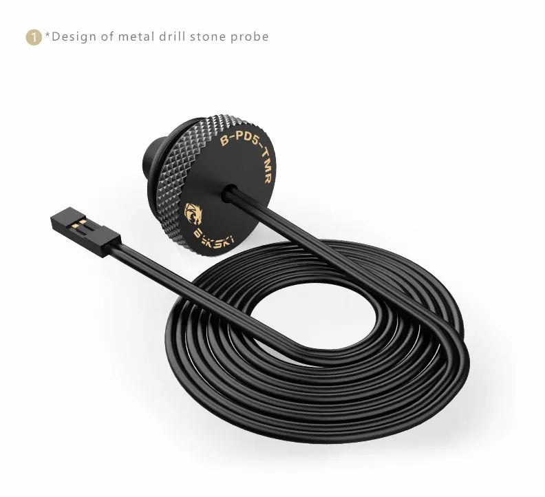 BYKSKI G1/4 Temperature Measurement Plug Sealing Lock Water Cooling PC Application Accessories Metal Fitting B-PD5-TMR