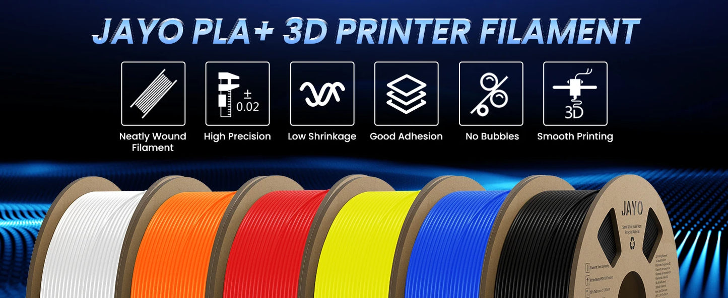 JAYO 3D PETG/PLA/PLA PLUS Printer Filament  Macaron Series & No bubbles non-toxic 3D Printing Materials for 3D Printer&3D Pen