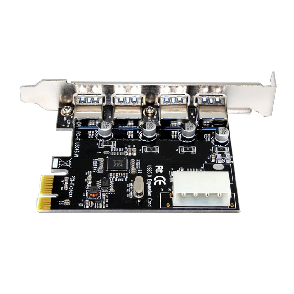 4 Port USB 3.0 PCIe Expansion Card PCI Express PCIe USB Hub Adapter 4-port USB3.0 Controller high-speed computing
