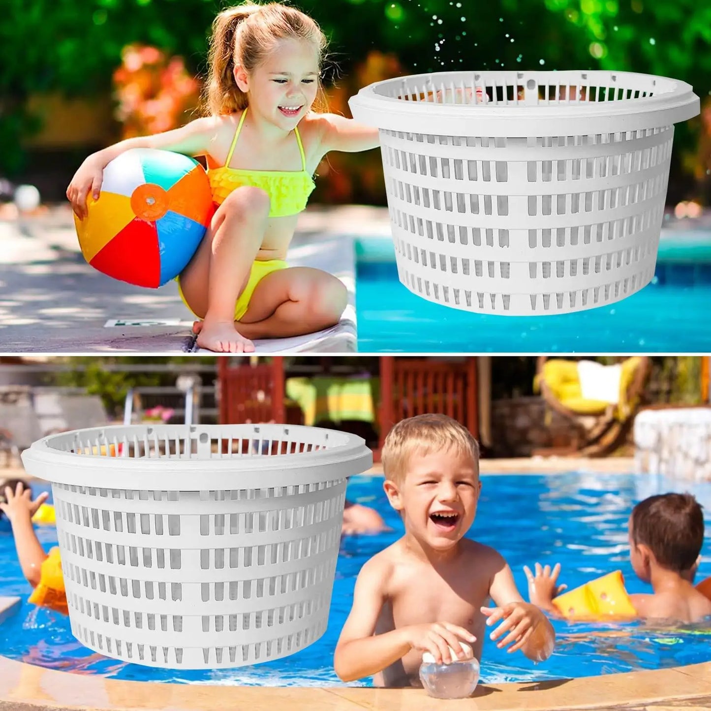 Pool Strainer Basket Filter Swimming Pool Leaf Skimmer Basket Portable Prevent pipeline blockage Filter garbage Pool Skimmer