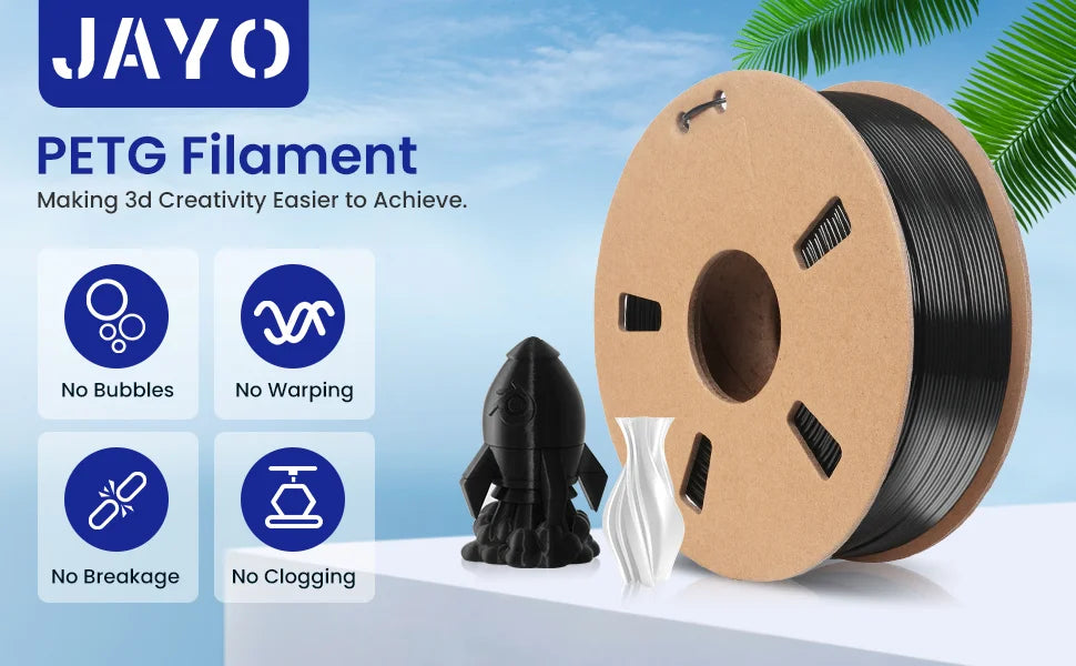 JAYO 3D PETG/PLA/PLA PLUS Printer Filament  Macaron Series & No bubbles non-toxic 3D Printing Materials for 3D Printer&3D Pen