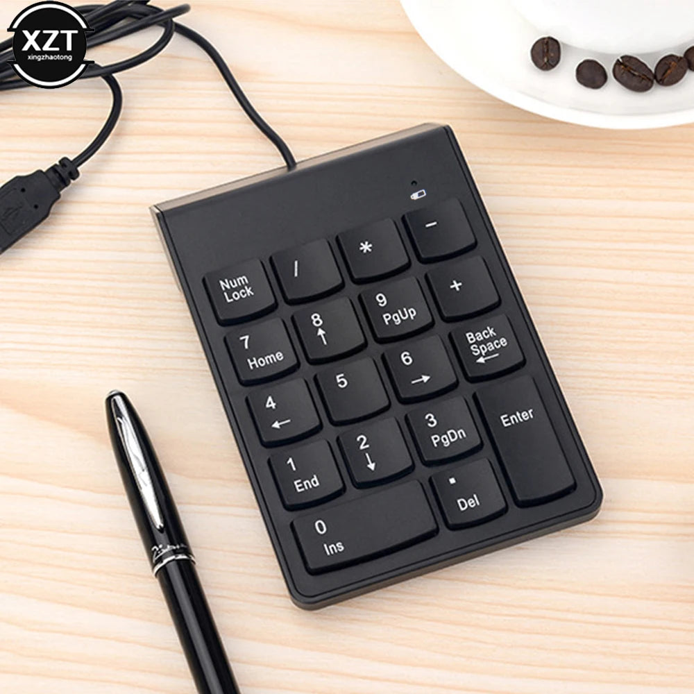 Mini 18 Keys Wireless Numeric Keyboard 2.4GHz USB Numpad Digital Pave Numpad For Accounting Teller Laptop Notebook Tablets