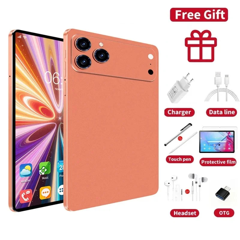Pad 17 Pro Max Tablet Android 16 22GB 2TB ROM 10.1 inch Snapdragon8gen3 10Core Tablette PC Face Recognition 20000mAh 5G Dual SIM