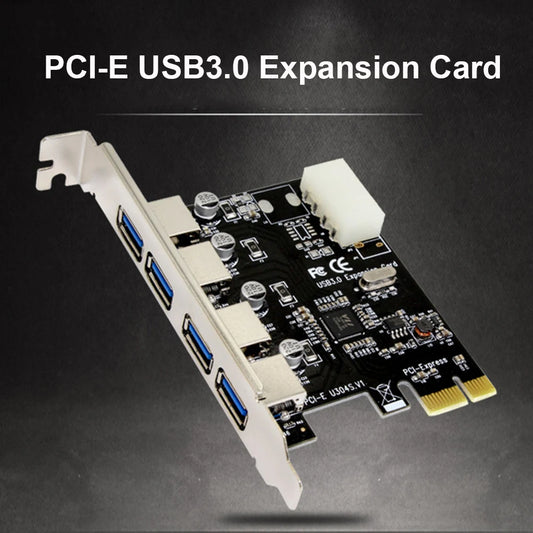 4 Port USB 3.0 PCIe Expansion Card PCI Express PCIe USB Hub Adapter 4-port USB3.0 Controller high-speed computing