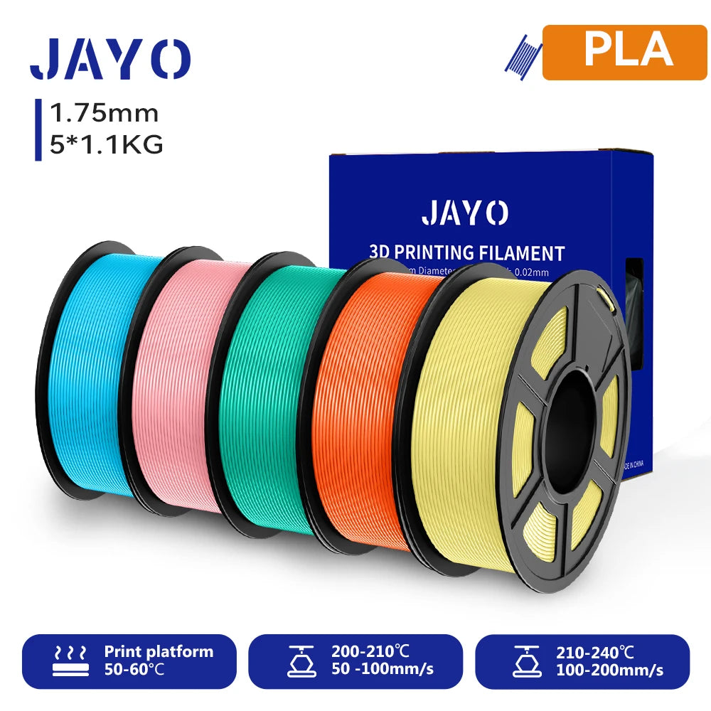JAYO 3D PETG/PLA/PLA PLUS Printer Filament  Macaron Series & No bubbles non-toxic 3D Printing Materials for 3D Printer&3D Pen